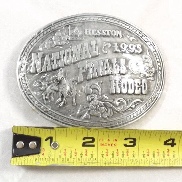 National Finals Rodeo 1995 HESSTON New Old Stock Belt Buckle - Picture 6 of 10